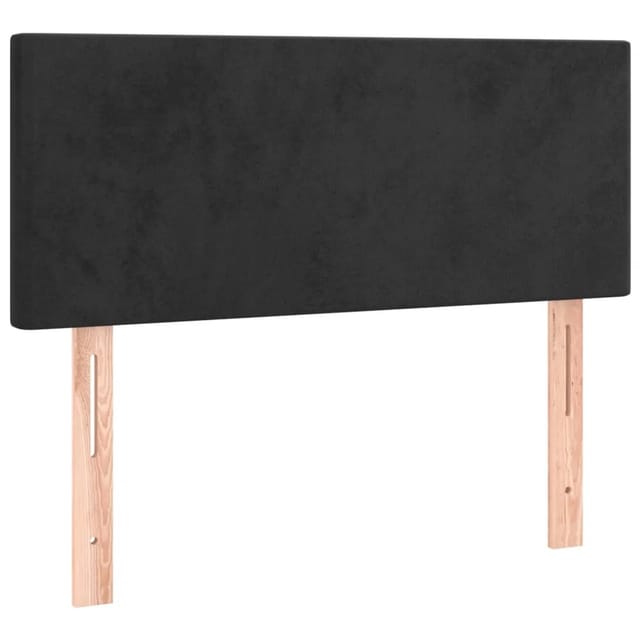 vidaXL LED Kopfteil Schwarz 100x5x78/88 cm Samt 3121376