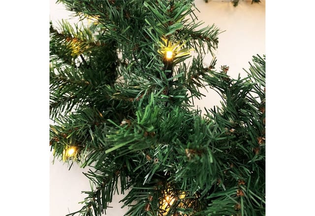 Mojawo XL 70 LED Girlande Beleuchtet Tannengirlande Lichterkette 540 cm Außen