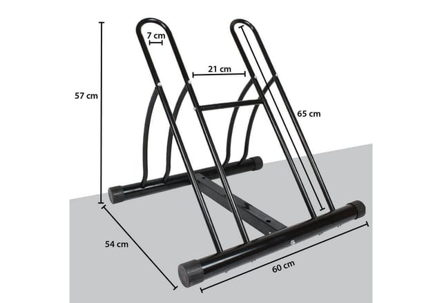TRUTZHOLM Fahrradständer Für 2 Fahrräder DUO Schwarz