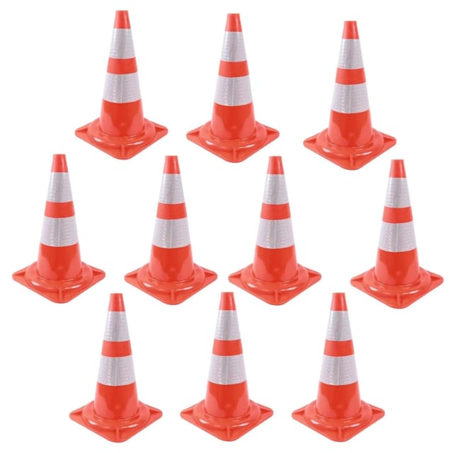 TRUTZHOLM 10x Verkehrskegel Warnleitkegel Markierungskegel Pylone
