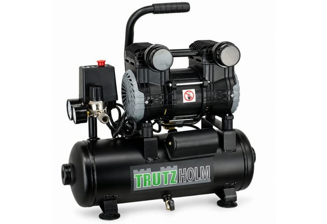 TRUTZHOLM Silent Flüsterkompressor 9L Kompressor Tragbar Leise Ölfrei 900W 57dB 8 Bar