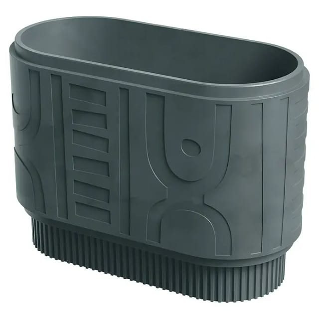 Prosperplast Blumentopf Folka Round Case 78 cm x 38 cm x 56 cm Betongrau