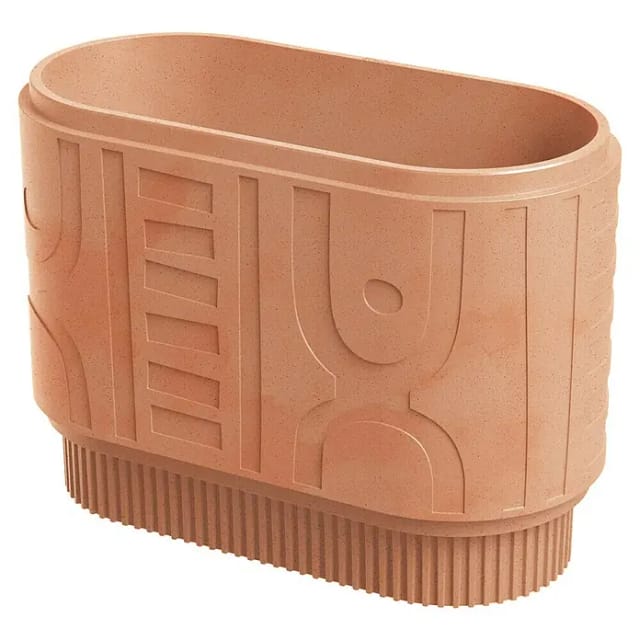Prosperplast Blumentopf Folka Round Case 78 cm x 38 cm x 56 cm Terrakotta