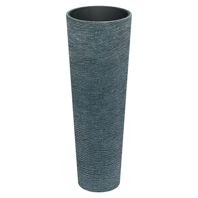 Prosperplast Blumentopf Tubra Schlank Hoch Ø 40 cm x 100 cm Granit-Schwarz