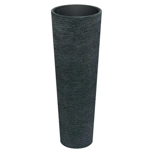 Prosperplast Blumentopf Tubra Schlank Hoch Ø 40 cm x 100 cm Anthrazit-Schwarz