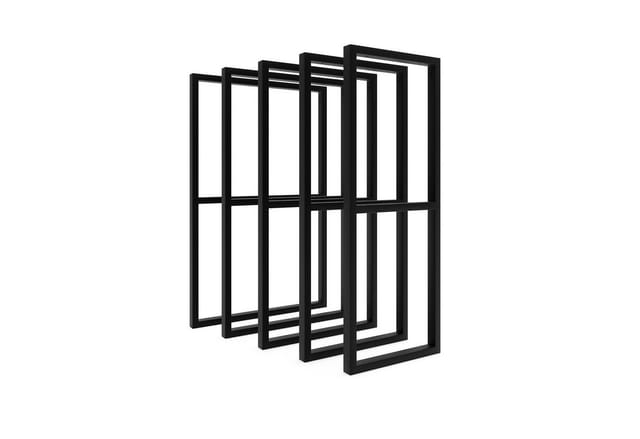 HEVVA Gestell Doppel-Waschtisch NECKAR 25 cm Tief 1 Halter Schwarz