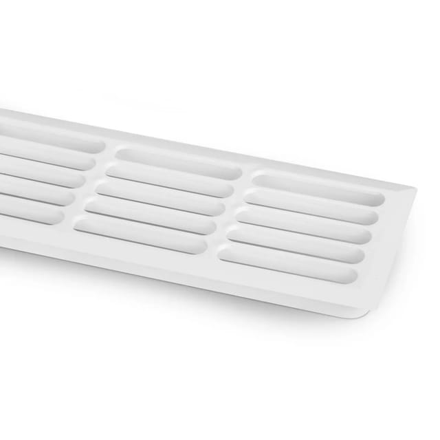 SOTECH Lüftungsgitter Schlitzlochung 476 mm inkl. Befestigungsclips Weiß