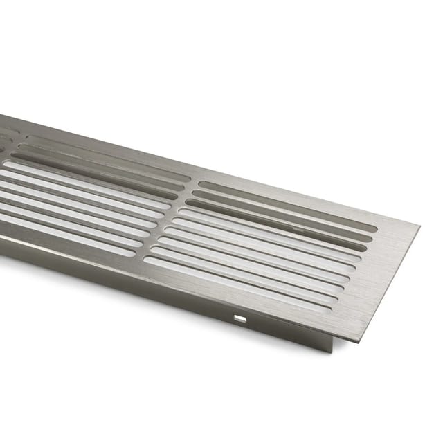 SOTECH Lüftungsgitter Schlitzlochung Aluminium 500 x 86 mm Edelstahloptik
