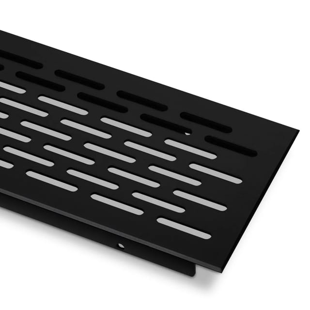 SOTECH Lüftungsgitter Lochung Oval Schwarz Eloxiert 900 mm