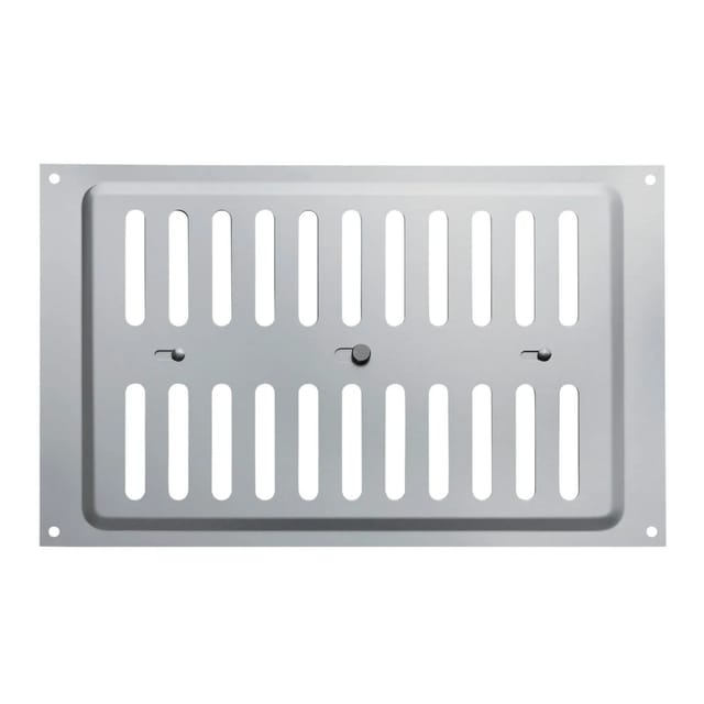 SOTECH Edelstahl Lüftungsgitter Oval 260 x 165 mm mit Schiebeverschluss Verschließbar