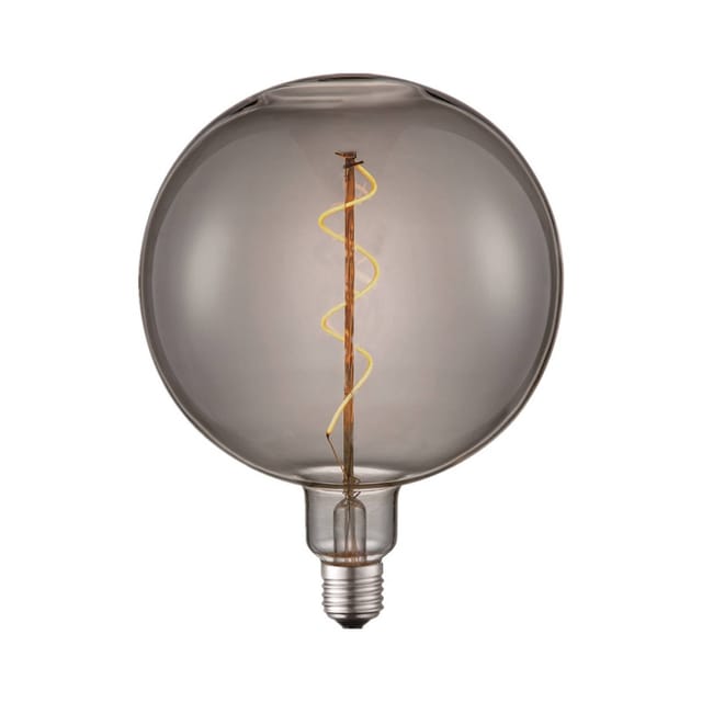 Lucande LED E27 Lampe 4W LED Filamentglobe 10017030 in Alu aus Glas E27