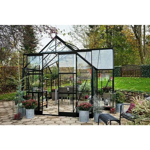 Halls Gewächshaus Icon Gardenhouse 8 Schwarz 13 m²