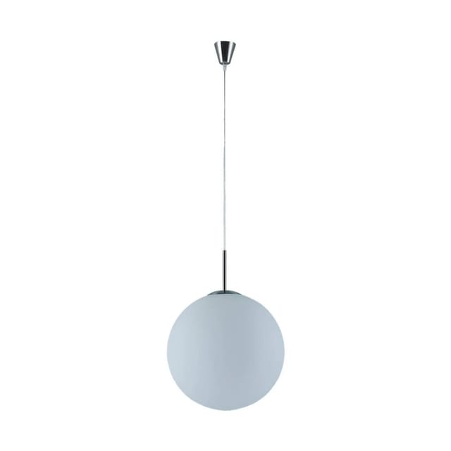 Lindby Pendelleuchte Marike 9621455 Modern in Weiß aus Glas 1-flammig E27 Wohnzimmerleuchte