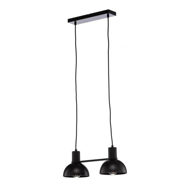 Lucande Pendelleuchte Mostrid 9639679 Design Modern in Schwarz aus Metall 2-flammig E27 Wohnzimmerleuchte