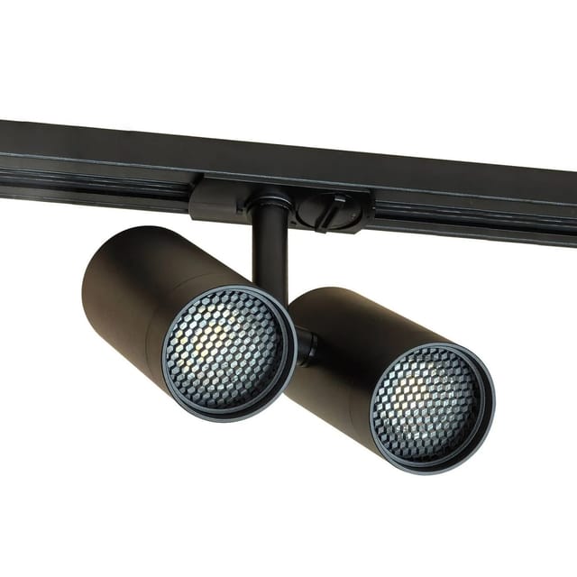 Lindby Stromschienenleuchte Linaro 10031688 Modern in Schwarz aus Aluminium 2-flammig GU10 Wohnzimmerleuchte