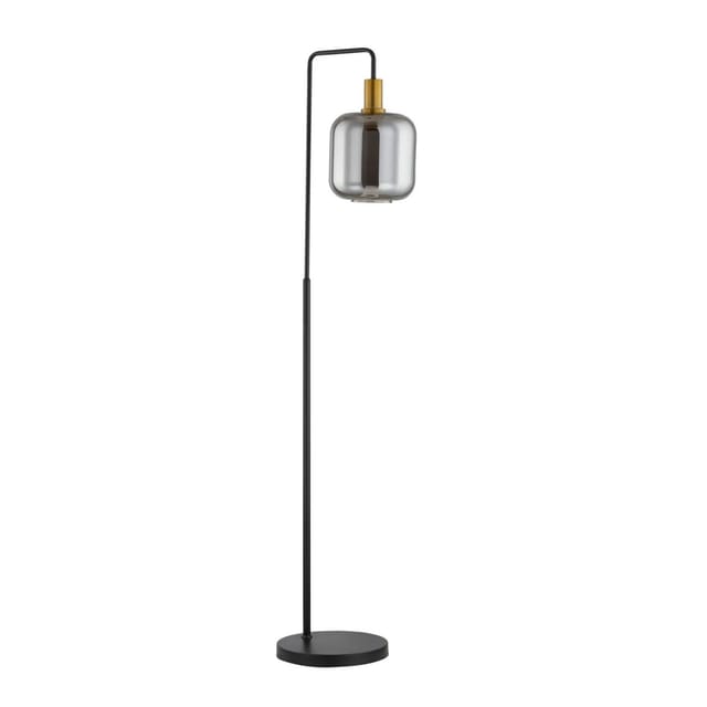 Lindby Stehlampe Nimbora 10017395 Modern in Schwarz aus Metall 1-flammig E27 Wohnzimmerleuchte