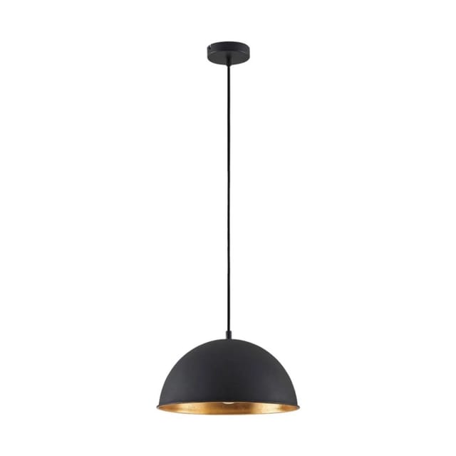 Lindby Pendelleuchte Leya 9621366 Modern in Schwarz aus Metall 1-flammig E27 Wohnzimmerleuchte