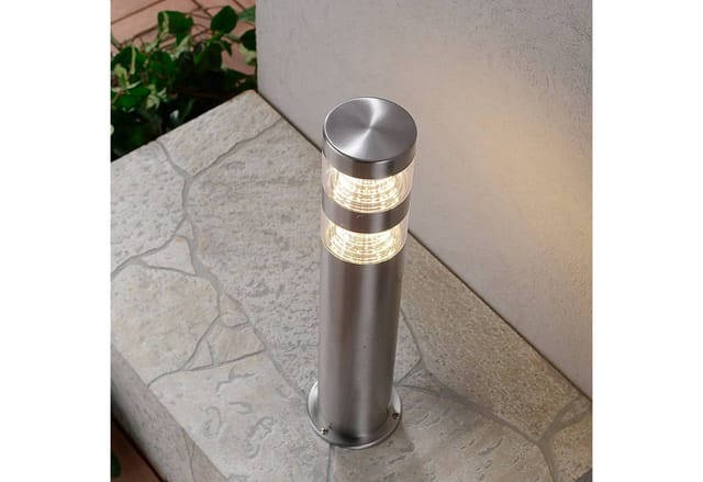Lindby LED Außenleuchte Lanea 9988007 Spritzwassergeschützt Modern in Alu aus Edelstahl 1-flammig