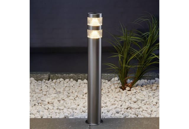 Lindby LED Außenleuchte Lanea 9988009 Spritzwassergeschützt Modern in Alu aus Edelstahl 1-flammig