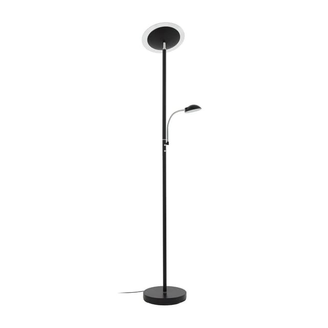 Lindby LED Stehlampe Malea 9620003 Dimmbar Modern in Schwarz aus Metall 2-flammig Wohnzimmerleuchte