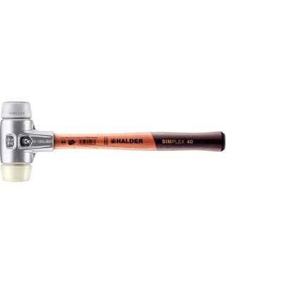Halder Simplex Schonhammer Ø 40 mm TPE-mid Grau Nylon mit Aluminiumgehäuse