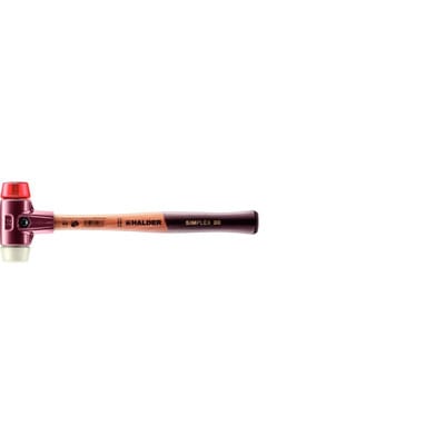 Halder Simplex Schonhammer Ø 30 mm Plastik Rot Nylon mit Tempergussgehäuse