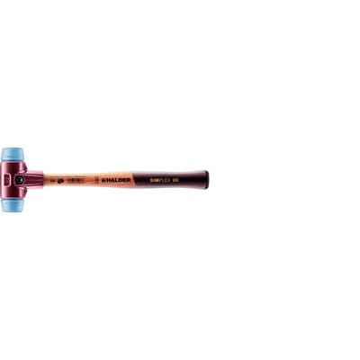 Halder Simplex Schonhammer Ø 30 mm TPE-soft Blau mit Tempergussgehäuse