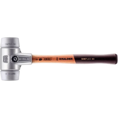 Halder Simplex Schonhammer Ø 60 mm TPE-mid Grau mit Aluminiumgehäuse