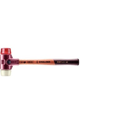 Halder Simplex Schonhammer Ø 40 mm Plastik Rot Nylon mit Tempergussgehäuse