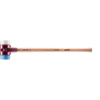 Halder Simplex Vorschlaghammer Ø 80 mm Superplastik TPE-soft Blau mit Tempergussgehäuse