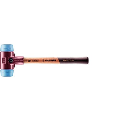 Halder Simplex Schonhammer Ø 50 mm TPE-soft Blau mit Tempergussgehäuse