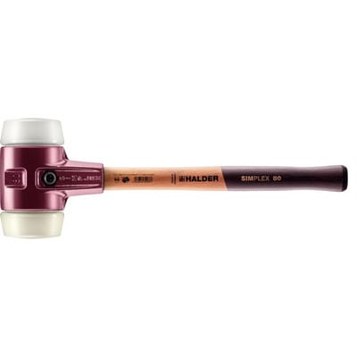 Halder Simplex Schonhammer Ø 80 mm Superplastik Nylon mit Tempergussgehäuse