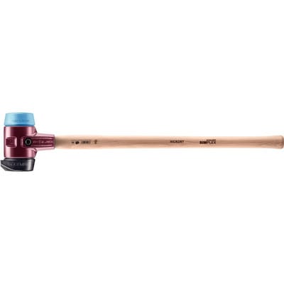 Halder Simplex Vorschlaghammer Ø 80 mm Gummi TPE-soft Blau mit Standfuß und Termpergussgehäuse