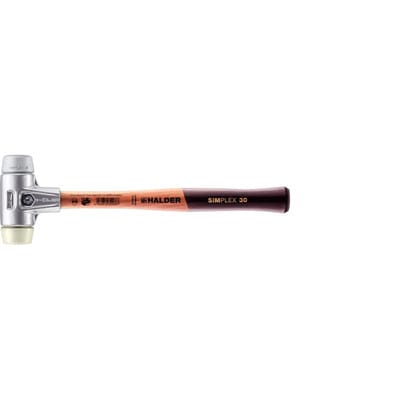 Halder Simplex Schonhammer Ø 30 mm TPE-mid Grau Nylon mit Aluminiumgehäuse
