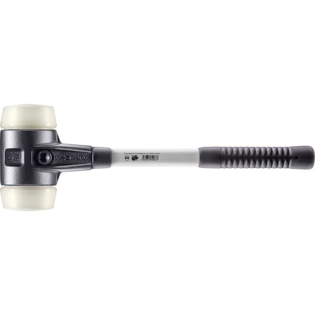 Halder Simplex Schonhammer Ø 80 mm Nylon mit Verstärktem Tempergussgehäuse und FiberglasStiel