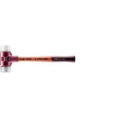 Halder Simplex Schonhammer Ø 40 mm Superplastik Weichmetall mit Tempergussgehäuse
