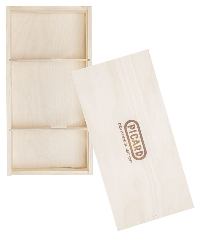 Picard Geschenkverpackung 345x205x48cm aus Holz für Latthämmer und Schlosserhämmer