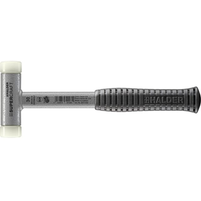 Halder Supercraft Schonhammer Ø 30 mm Rückschlagfrei mit Bruchsicherem StahlrohrStiel
