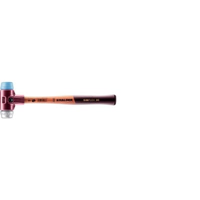 Halder Simplex Schonhammer Ø 30 mm TPE-soft Blau Weichmetall mit Tempergussgehäuse
