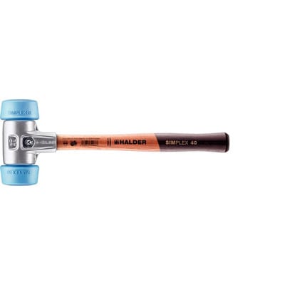 Halder Simplex Schonhammer Ø 50 40 mm TPE-soft Blau mit Aluminiumgehäuse