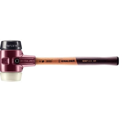 Halder Simplex Schonhammer Ø 80 mm Gummi Nylon mit Tempergussgehäuse