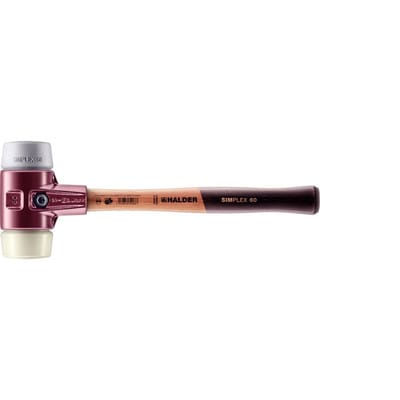 Halder Simplex Schonhammer Ø 60 mm TPE-mid Grau Nylon mit Tempergussgehäuse