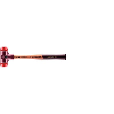Halder Simplex Schonhammer Ø 30 mm Plastik Rot mit Tempergussgehäuse