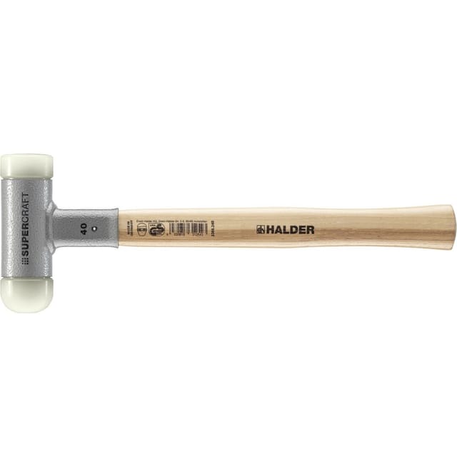 Halder Supercraft Schonhammer Ø 40 mm Rückschlagfrei mit HickoryStiel