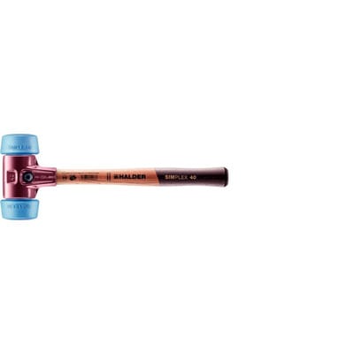 Halder Simplex Schonhammer Ø 50 40 mm TPE-soft Blau mit Tempergussgehäuse