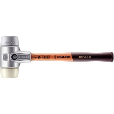 Halder Simplex Schonhammer Ø 60 mm TPE-mid Grau Nylon mit Aluminiumgehäuse
