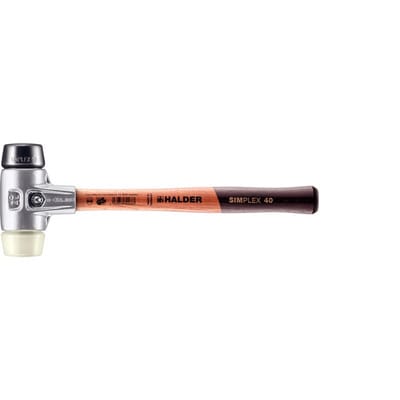 Halder Simplex Schonhammer Ø 40 mm Gummi Schwarz Nylon mit Aluminiumgehäuse