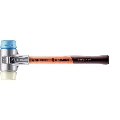 Halder Simplex Schonhammer Ø 50 mm TPE-soft Blau Nylon mit Aluminiumgehäuse