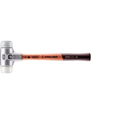 Halder Simplex Schonhammer Ø 40 mm TPE-mid Grau Superplastik mit Aluminiumgehäuse