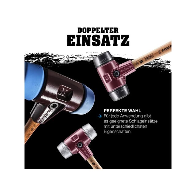 Halder Simplex Schonhammer Ø 40 mm Nylon mit Tempergussgehäuse